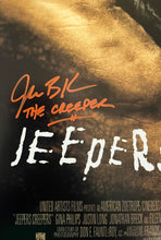 Load image into Gallery viewer, Jonathan Breck autograph signed Jeepers Creepers 11x17 Movie Poster Framed Display