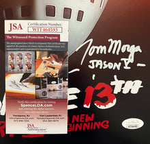 Load image into Gallery viewer, Tom Morga Signed Friday the 13th Part V 11x17 Movie Poster Framed Display