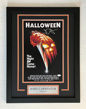 Load image into Gallery viewer, John Carpenter autograph signed HALLOWEEN 11x17 Movie Poster Framed Display
