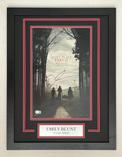 Load image into Gallery viewer, Emily Blunt signed autograph A QUIET PLACE 11x17 Movie Poster Framed Display