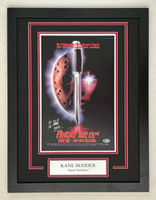 Load image into Gallery viewer, Kane Hodder signed autographed Friday the 13th Part 7 Movie Poster 11x17 Framed Display