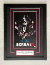 Load image into Gallery viewer, Roger L Jackson signed autographed Scream 11x17 Movie Poster Framed Display