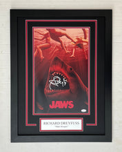 Load image into Gallery viewer, Richard Dreyfuss Autograph Signed JAWS 11x17 Movie Poster Framed Display