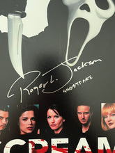 Load image into Gallery viewer, Roger L Jackson signed autographed Scream 11x17 Movie Poster Framed Display