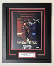 Load image into Gallery viewer, Emilio Estevez Autograph Signed MAXIMUM OVERDRIVE 11x14 Movie Framed Display