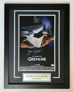 Zack Galligan autographed signed Gremlins 12x18 Framed Movie Poster Display