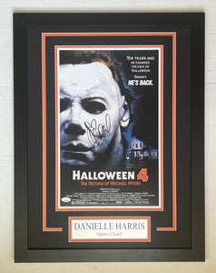 Danielle Harris Autograph Signed Halloween 4 Movie Poster 12x18 Framed Display