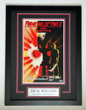 Load image into Gallery viewer, Dick Wieand Signed Friday the 13th Part V 11x17 Movie Poster Framed
