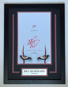 Bill Skarsgard Autograph Signed It 11x17 Movie Poster Framed Display