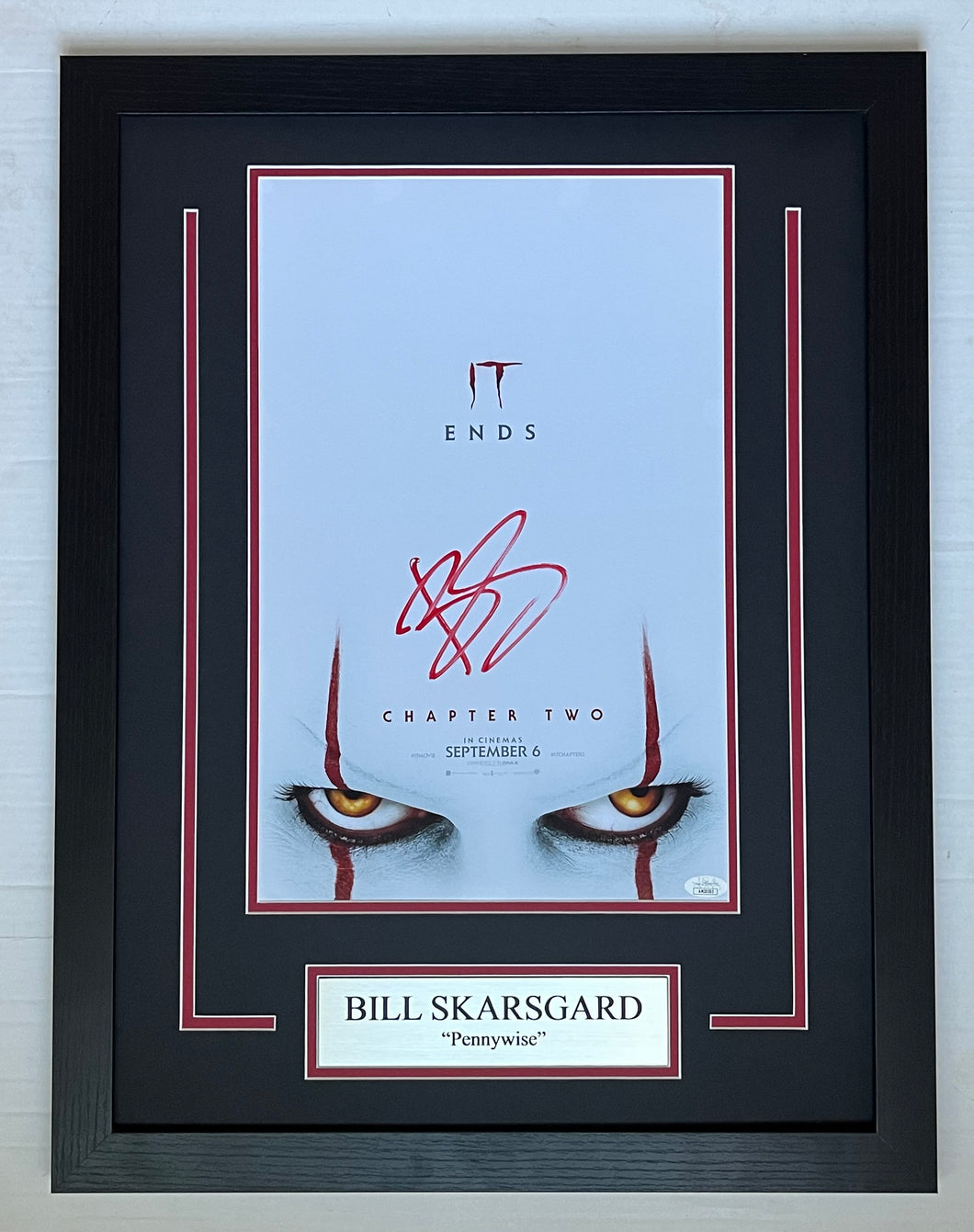 Bill Skarsgard Autograph Signed It 11x17 Movie Poster Framed Display