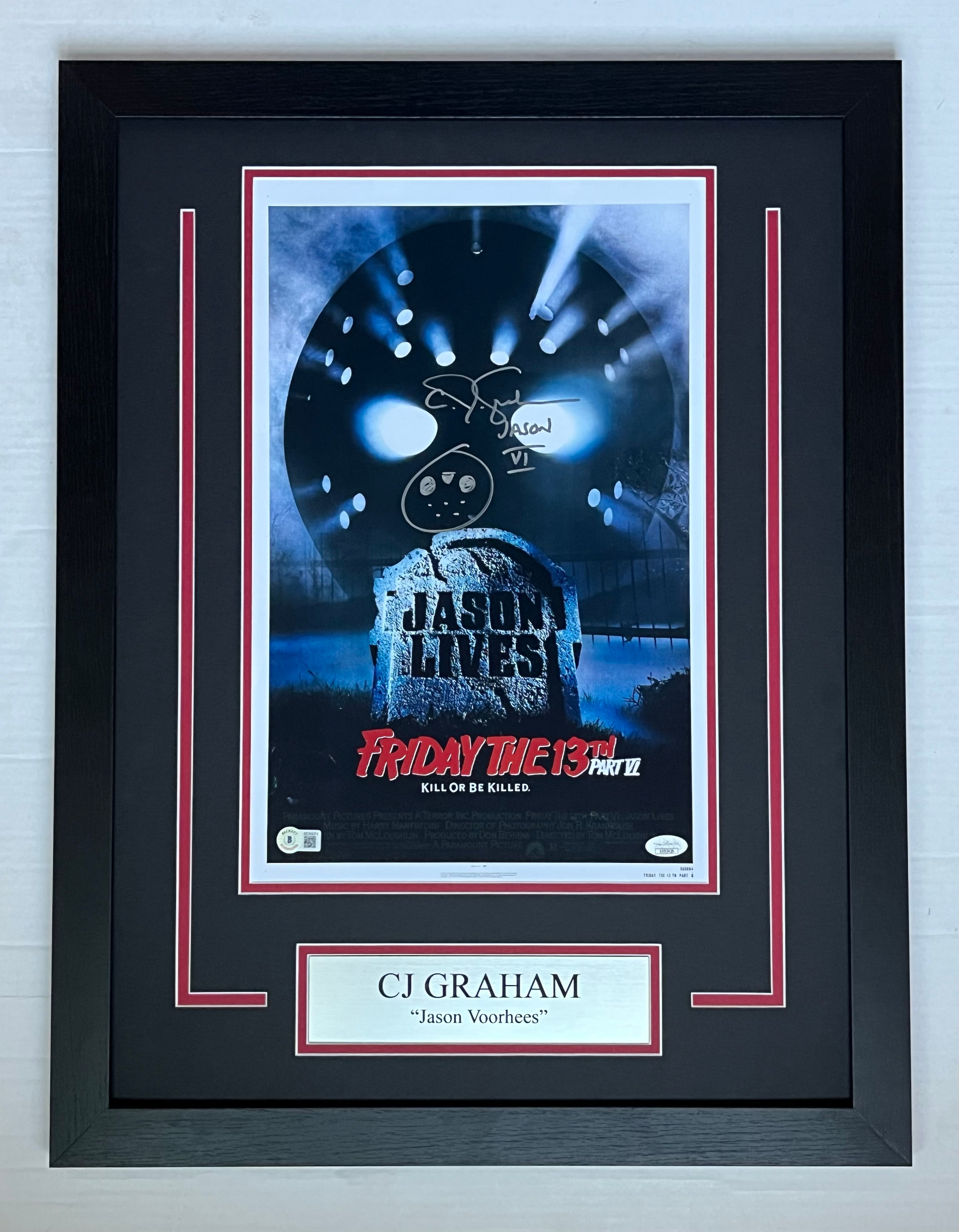 Framed signed Friday the 13th factory poster