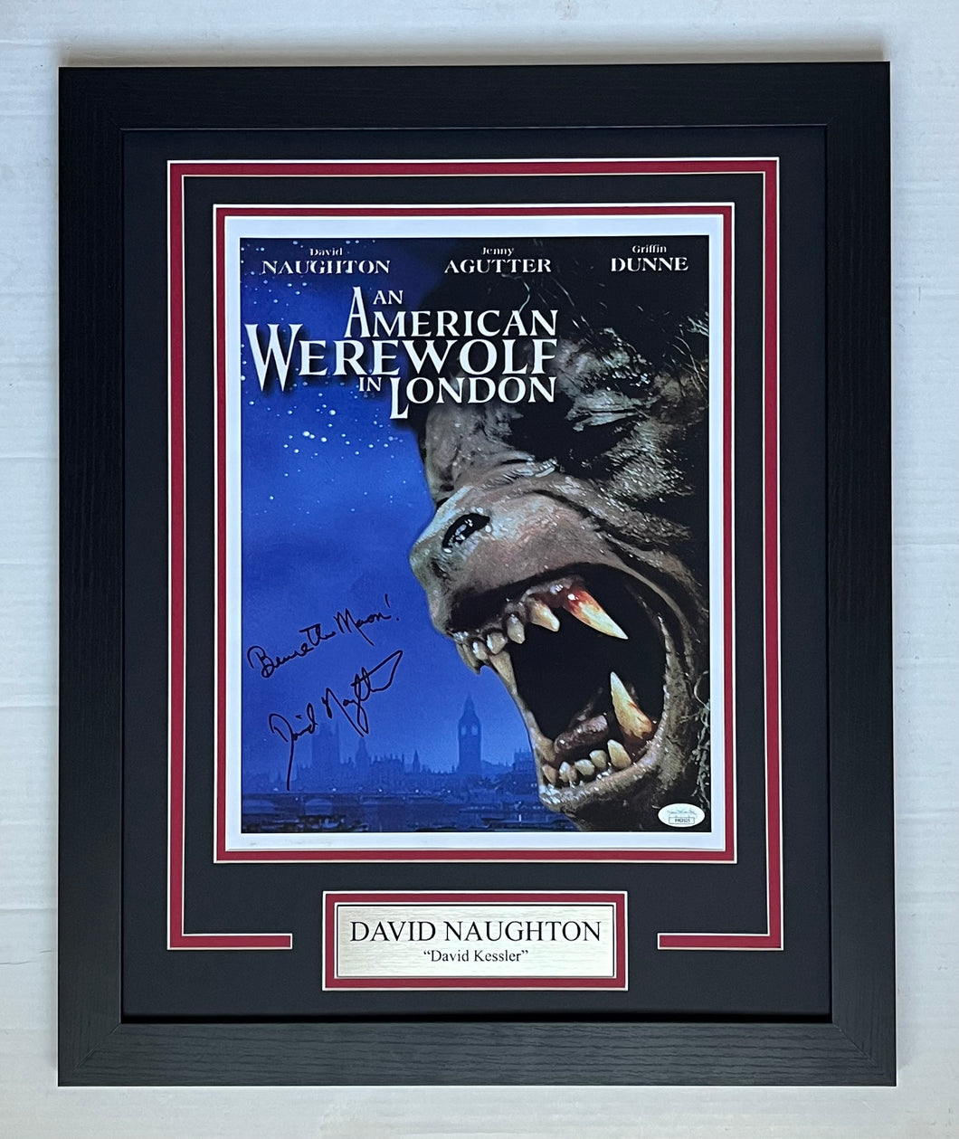 David Naughton Signed An American Werewolf in London 11x14 Movie Framed Display