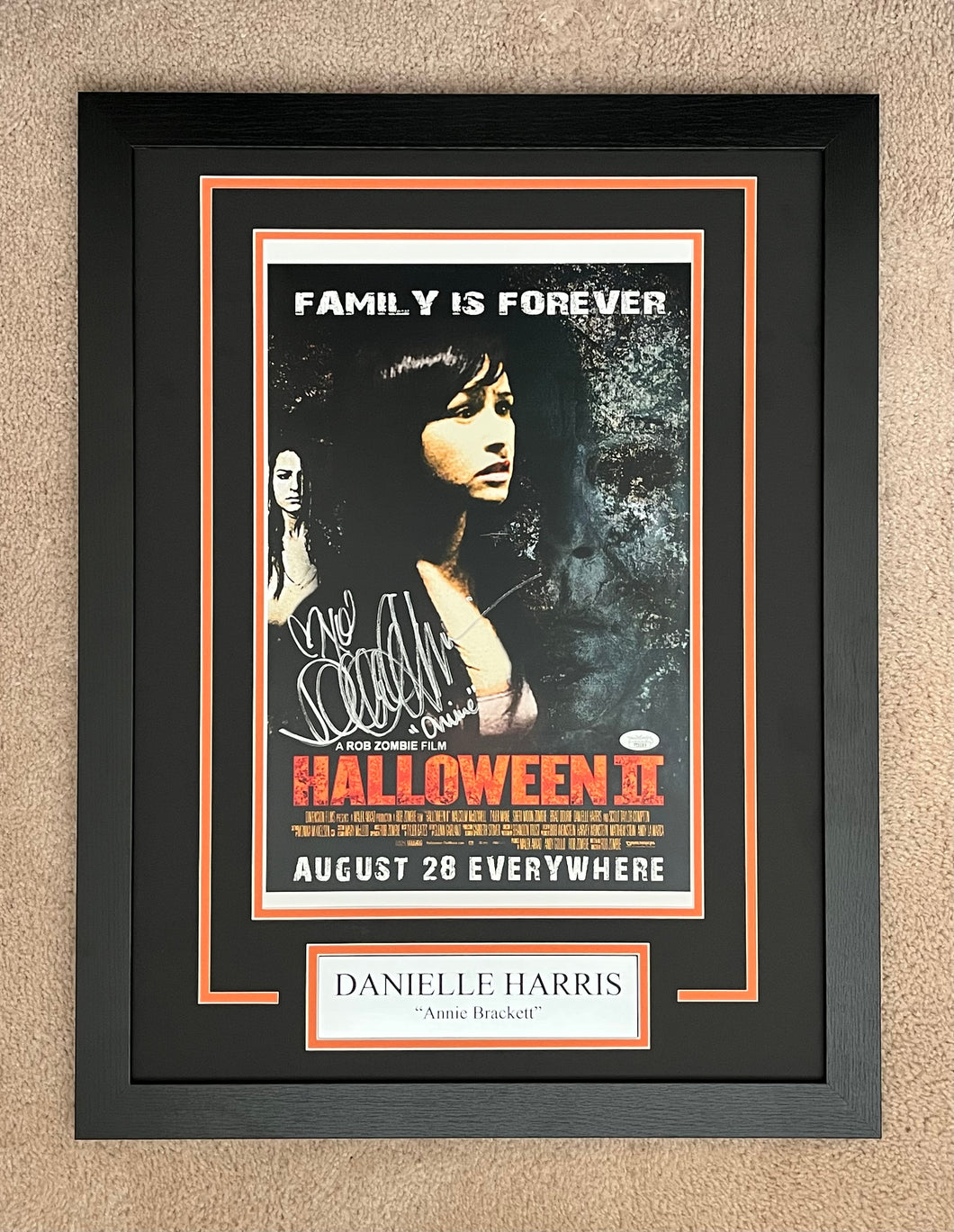 Danielle Harris Autograph Signed Halloween 2 Movie Poster 11x17 Framed Display