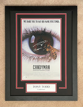 Load image into Gallery viewer, Tony Todd Autograph Signed Candyman 11x17 Movie Poster Framed
