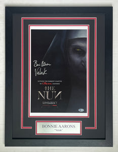 Bonnie Aarons Autograph Signed THE NUN 11x17 Movie Poster Framed Display