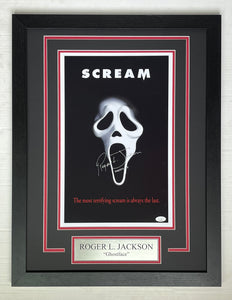 Roger L Jackson signed autographed Scream 11x17 Movie Poster Framed Display