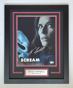 Neve Campbell autograph signed SCREAM Movie Poster 11x14 Framed Display