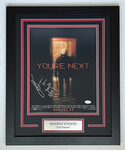 Load image into Gallery viewer, Sharni Vinson Autograph Signed YOU&#39;RE NEXT 11x14 Movie Poster Framed Display
