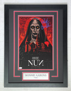 Bonnie Aarons Autograph Signed THE NUN 11x17 Movie Poster Framed Display