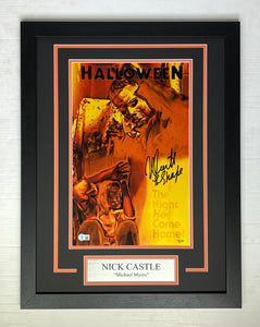 Nick Castle Autograph Signed Halloween Movie Poster 11x17 Framed Display