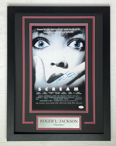 Roger L Jackson signed autographed Scream 11x17 Movie Poster Framed Display