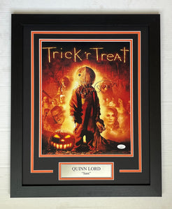 Quinn Lord Autograph Signed Trick R Treat 11x14 Movie Poster Framed Display