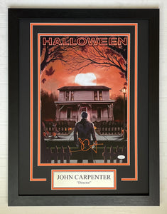 John Carpenter autograph signed HALLOWEEN 12x18 Movie Poster Framed Display