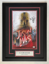 Load image into Gallery viewer, CJ Graham Autograph Signed Friday the 13th Part VI 11x17 Movie Poster Framed Display
