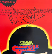 Load image into Gallery viewer, Malcolm McDowell Autograph Signed Clockwork Orange 11x17 Movie Framed Display
