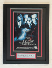 Load image into Gallery viewer, Jennifer Love Hewitt Autograph Signed I Know What You Did Last Summer 11x17 Framed Movie Display
