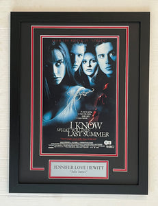 Jennifer Love Hewitt Autograph Signed I Know What You Did Last Summer 11x17 Framed Movie Display