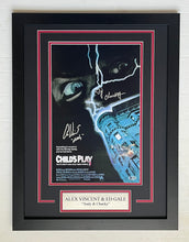 Load image into Gallery viewer, Alex Vincent &amp; Ed Gale signed autographed CHILD&#39;S PLAY 11x17 Movie Framed Display
