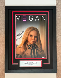 Amie Donald Autograph Signed M3GAN 12x18 Movie Framed Movie Display