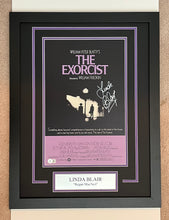 Load image into Gallery viewer, Linda Blair Autographed The Exorcist 11x17 Movie Poster Framed Display
