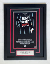 Load image into Gallery viewer, Amy Steel autograph signed FRIDAY THE 13TH PART 2 - 11x17 Framed Movie Display
