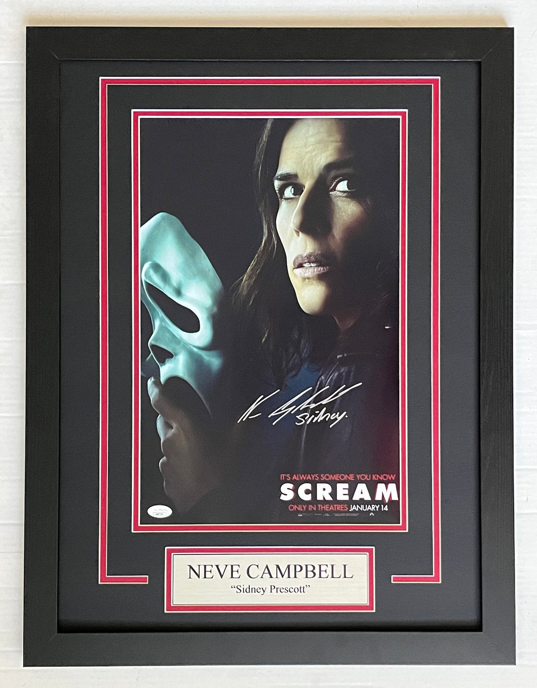 Neve Campbell autograph signed SCREAM Movie Poster 11x17 Framed Display