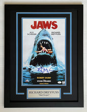 Load image into Gallery viewer, Richard Dreyfuss Autograph Signed JAWS 11x17 Movie Poster Framed
