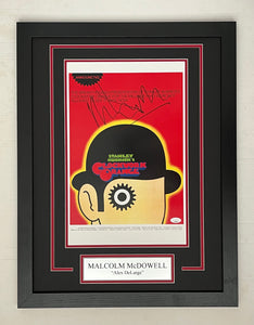 Malcolm McDowell Autograph Signed Clockwork Orange 11x17 Movie Framed Display