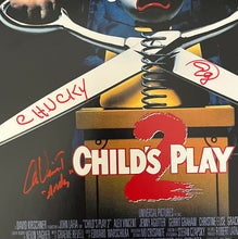 Load image into Gallery viewer, Alex Vincent &amp; Ed Gale autographed signed CHILDS PLAY 11x17 Movie Poster Framed Display
