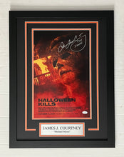 Load image into Gallery viewer, James Jude Courtney autograph signed HALLOWEEN KILLS 11x17 Movie Poster Framed Display
