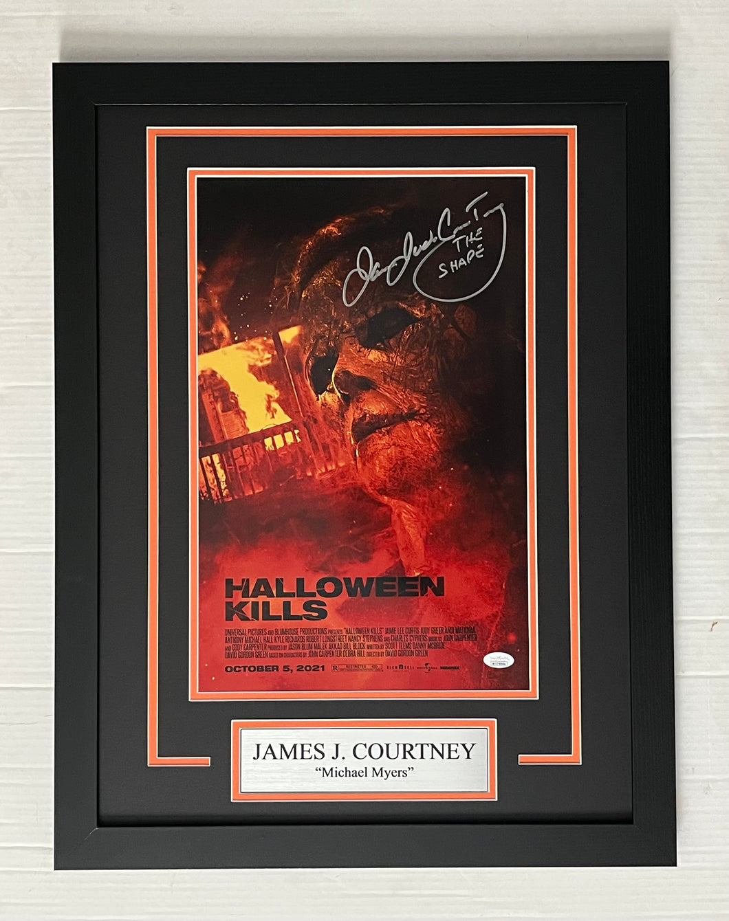 James Jude Courtney autograph signed HALLOWEEN KILLS 11x17 Movie Poster Framed Display