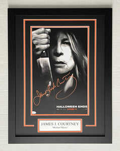 James Jude Courtney autograph signed HALLOWEEN ENDS 11x17 Movie Poster Framed Display