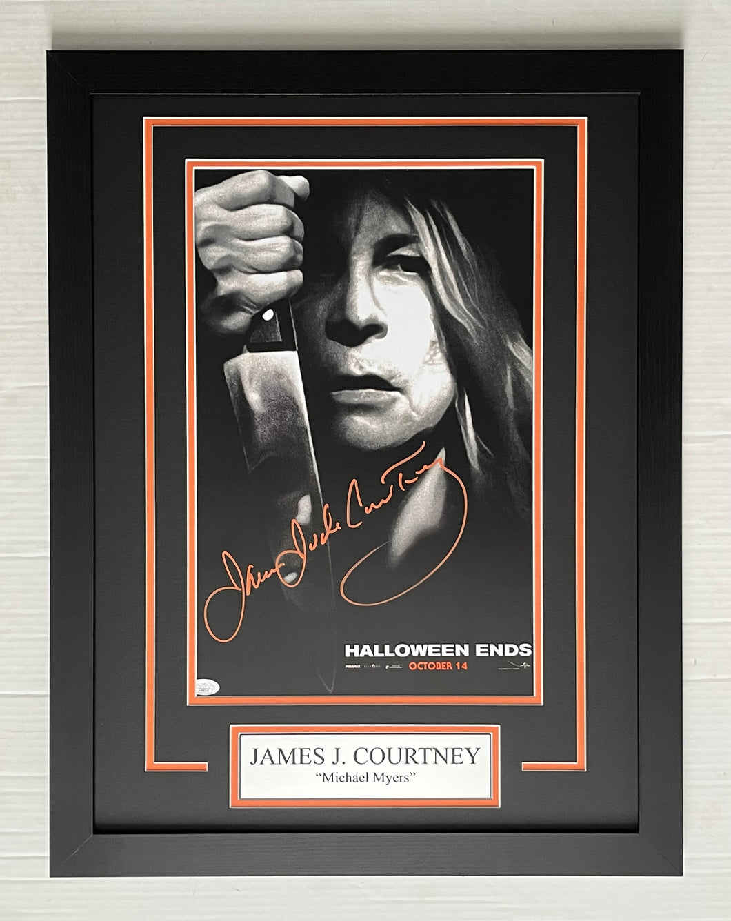 James Jude Courtney autograph signed HALLOWEEN ENDS 11x17 Movie Poster Framed Display