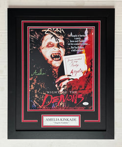 Amelia Kinkade autograph signed NIGHT Of THE DEMONS 11x14 Framed Movie Display