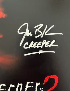Jonathan Breck autograph signed Jeepers Creepers 11x14 Movie Poster Framed Display