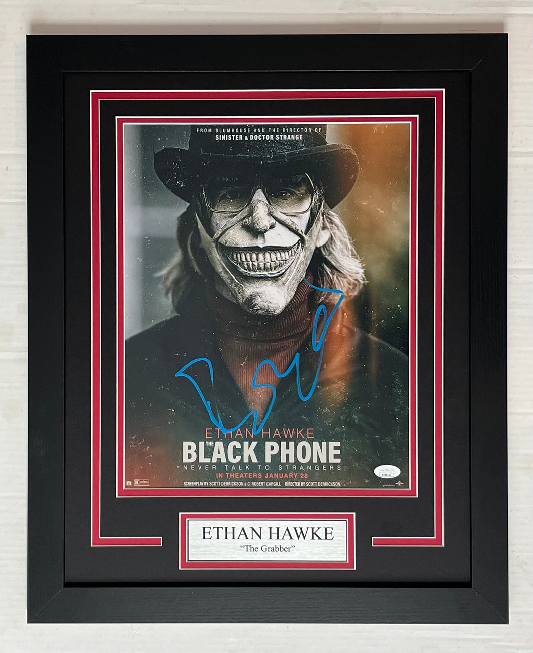 Ethan Hawke signed autograph BLACK PHONE 11x14 Movie Poster Framed Display