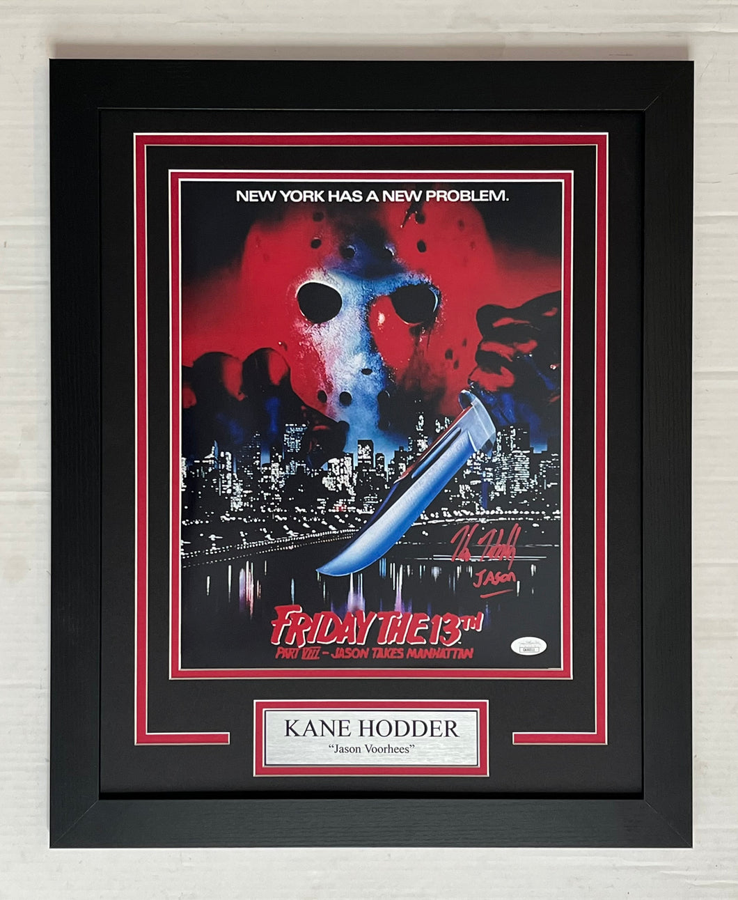 Kane Hodder signed autographed Friday the 13th Part 8 - 11x14 Movie Framed Display