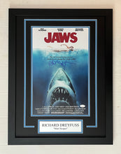 Load image into Gallery viewer, Richard Dreyfuss Autograph Signed JAWS 11x17 Movie Poster Framed Display
