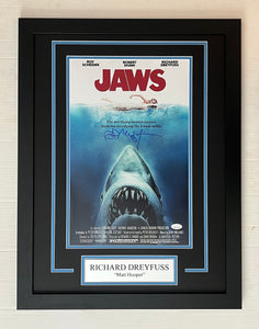 Richard Dreyfuss Autograph Signed JAWS 11x17 Movie Poster Framed Display