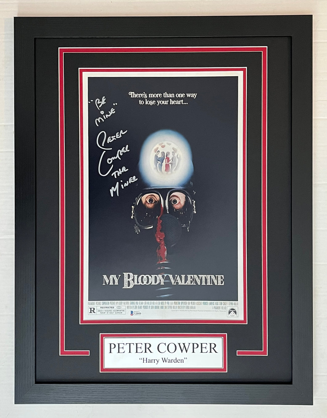 Peter Cowper Signed Autographed My Bloody Valentine 11x17 Movie Poster Framed Display